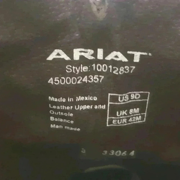 Ariat Bandera Boots Size 9D - Picture 6 of 6
